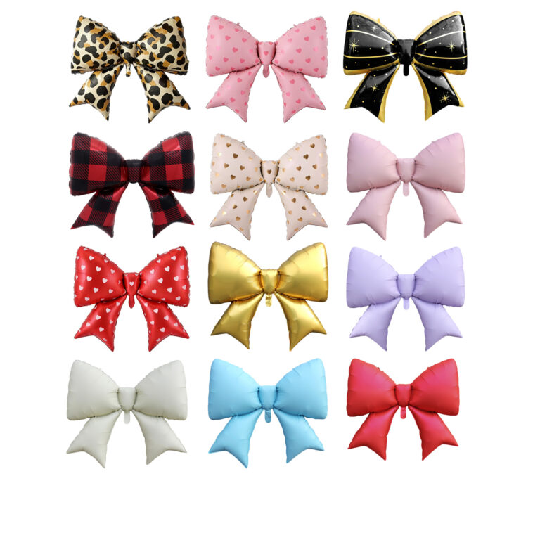 38 inch gold and colorful bow knot foil balloons for birthday wedding baby shower party decoration